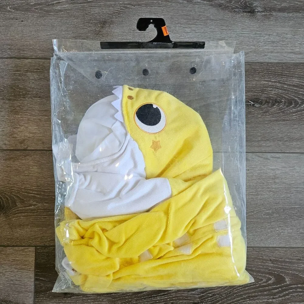 Baby Shark Costume Bodysuit w/ hat and fin Yellow Toddler Size 2T Worn once